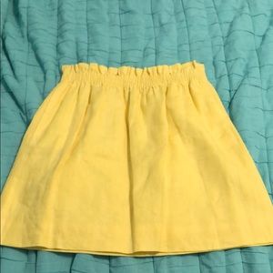 Jcrew paper bag style skirt size 8 yellow